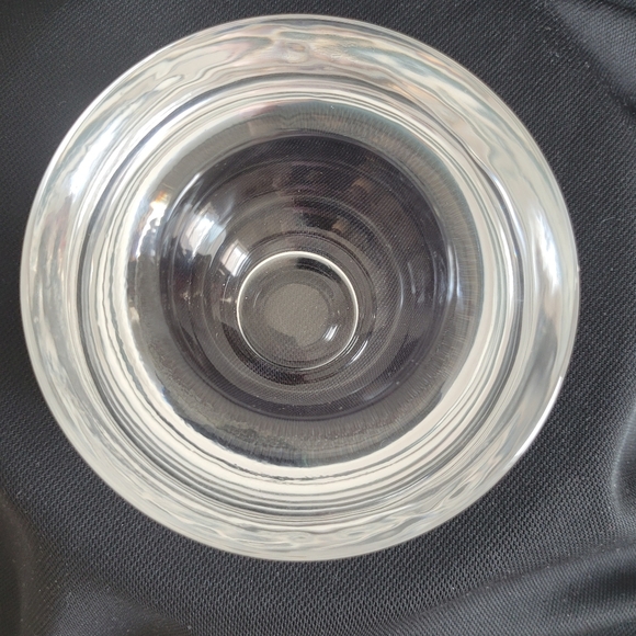 Elegant Clear Glass Bowl Heavy Art Glass Trinket Dish Votive Tealight - Picture 3 of 9